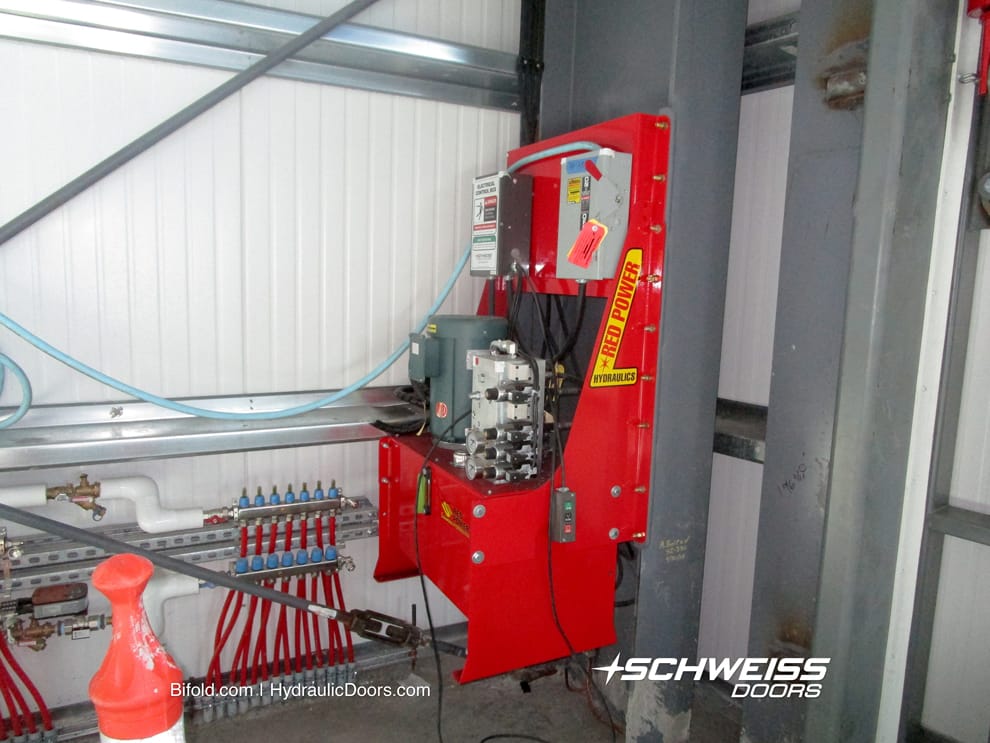 Schweiss Hydraulic Pump in Alaska Seaplane Hangar