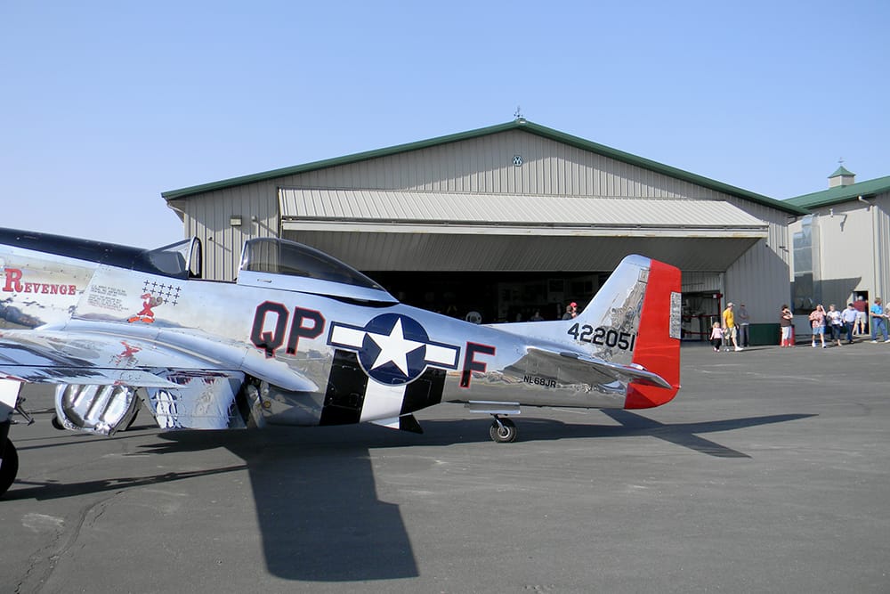 WW II Museum Planes are stored behind Bifold Doors