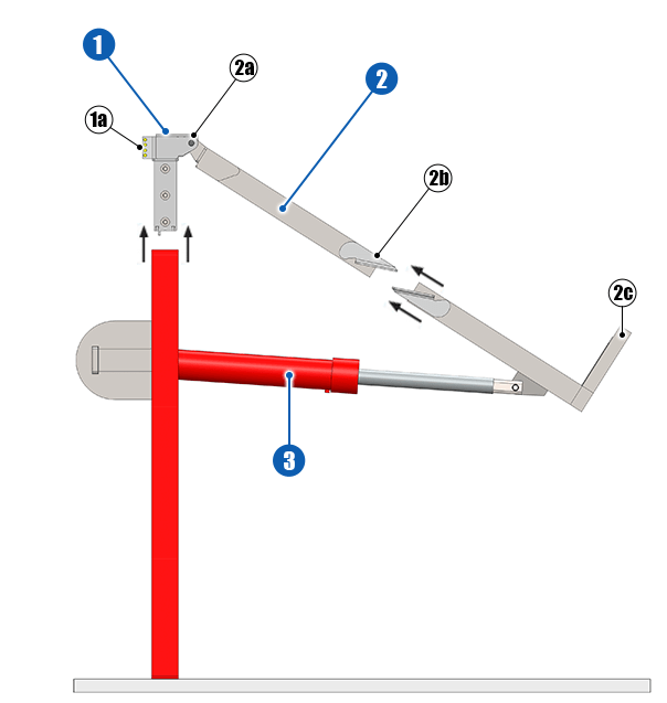 Schweiss hydraulic door showing off bolted connection