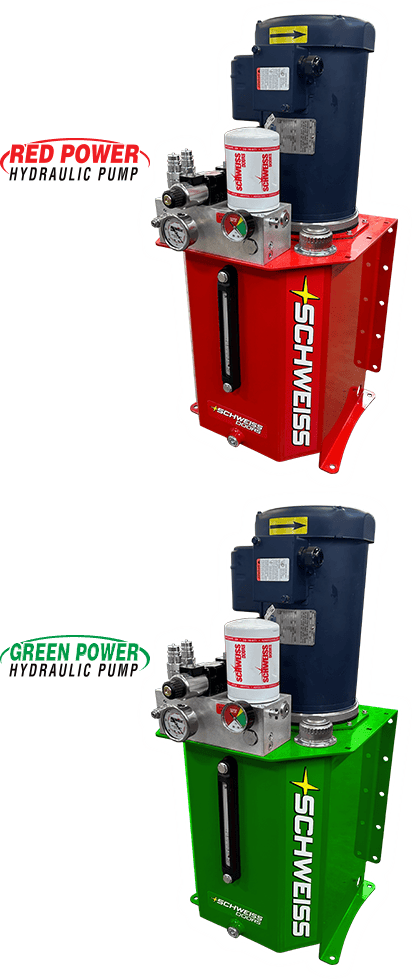 Schweiss Red Power and Green Power hydraulic pump