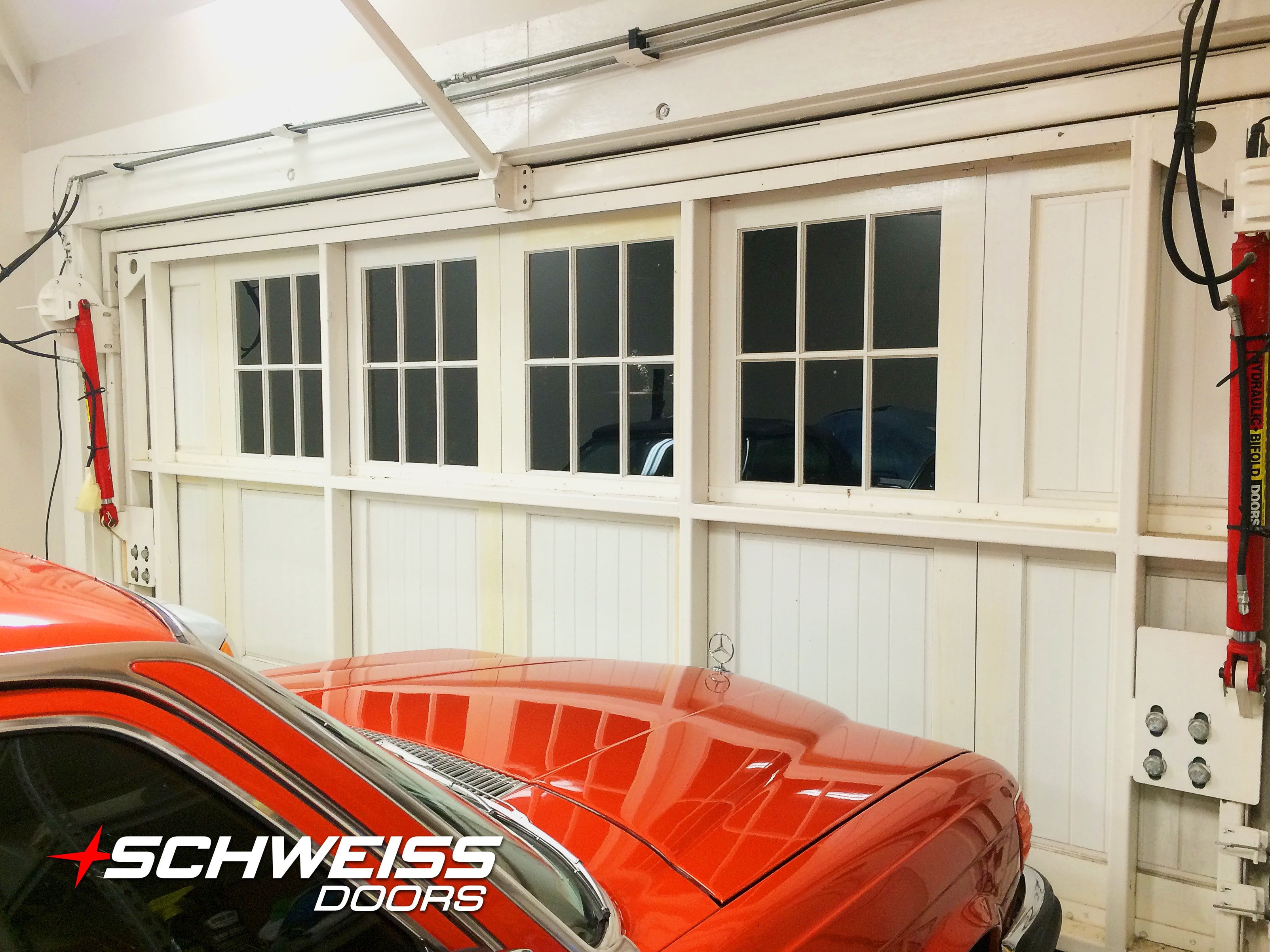 Schweiss One-Piece door was choose in order to install a car lift