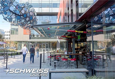Schweiss “One-Piece” Deisgner Glass Doors at Seattle Bar