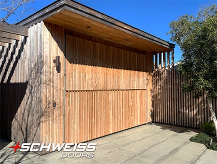 Schweiss Door has exterior keyed for easy opening