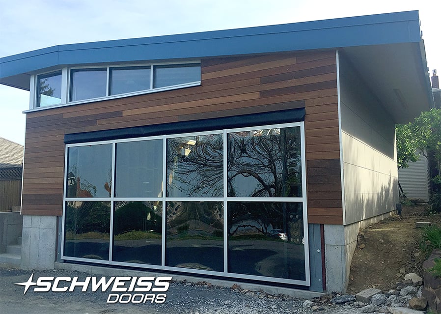 Schweiss Glass Designer Door on Pennsylvania home stands out