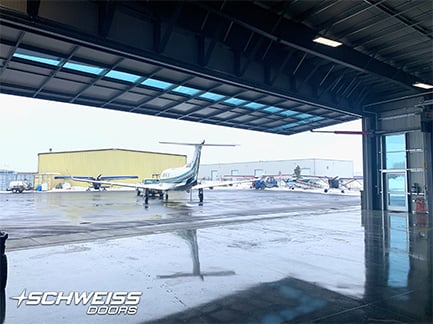Schweiss One-Piece Hangar Door in AK