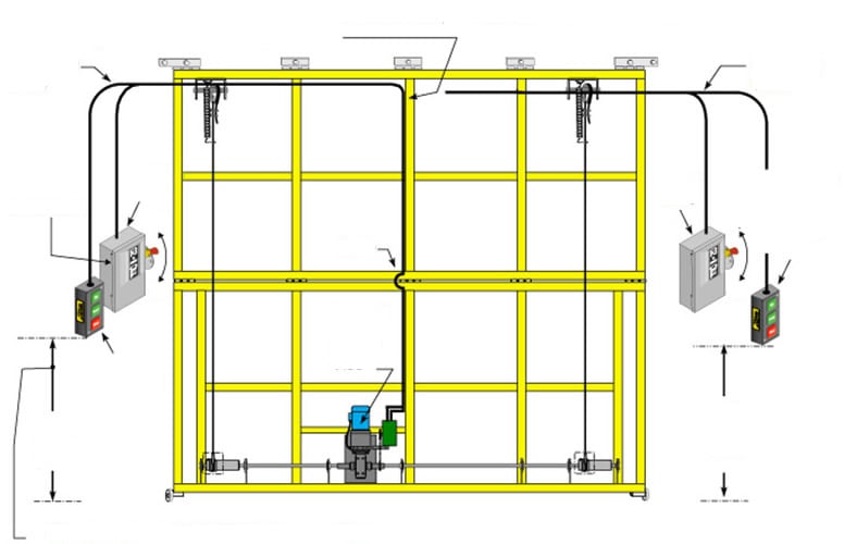 Schweiss Electrical Diagram of bifold door.