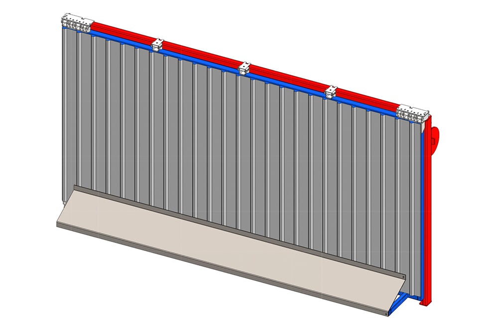 Diagram of External Truss Cover Designed By Schweiss