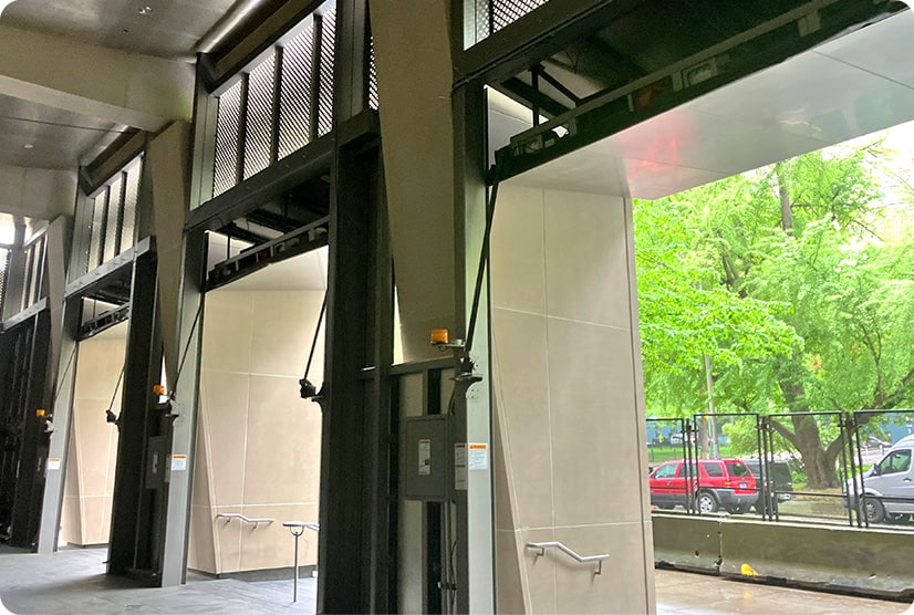 Interior view of the new Schweiss security doors installed on Hatfield Courthouse - when it has to work, it has to be Schweiss