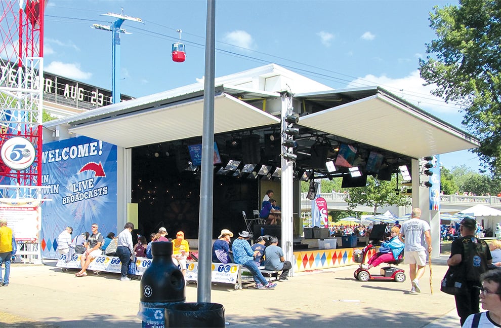 Live Broadcast Security Doors on Minnesota Fairgrounds provides safety to valuable equipment