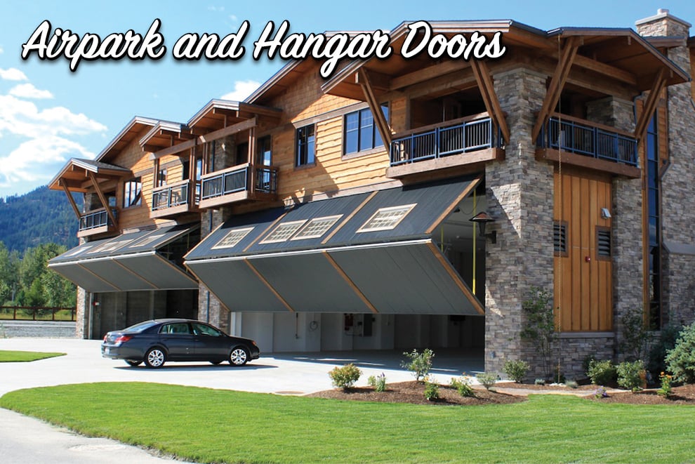 Hangar Home Doors at Sandpoint, Idaho Fly-in Community