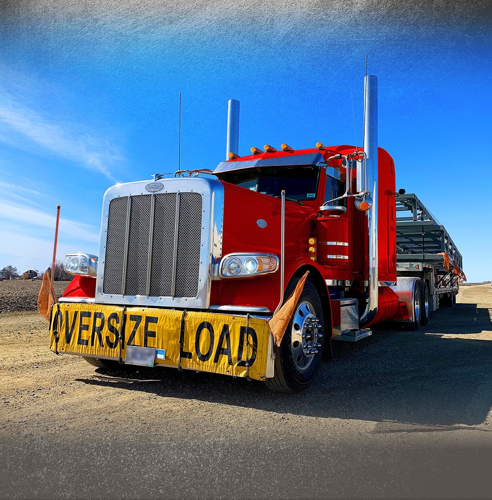 Schweiss Doors delivery semi with a door loaded