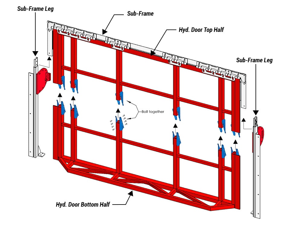 Schweiss Hydraulic Door Installation - preparing for install