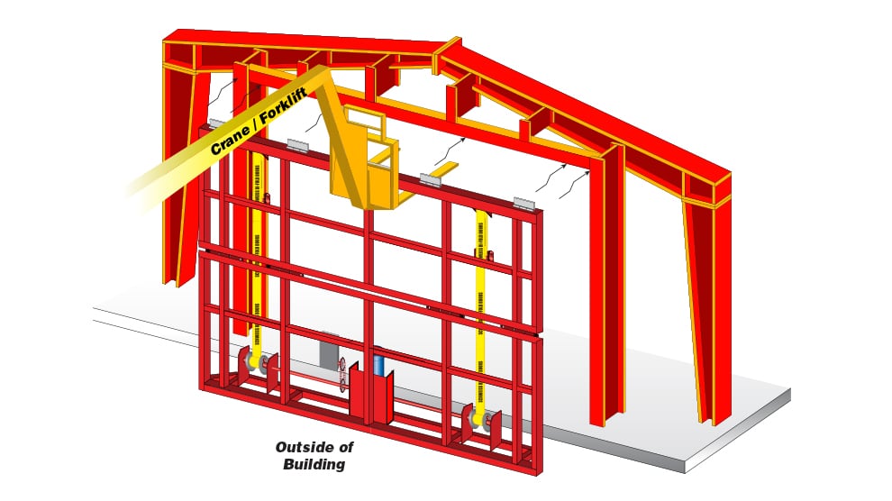 Bifold Door Installation - Installing door to opening