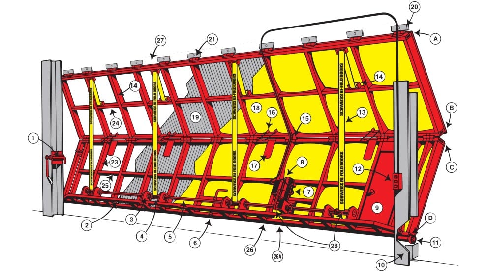 Straplift Bottom Drive Door Diagram