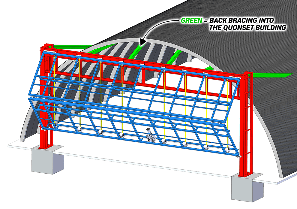 Support Bracing For Free Standing Header