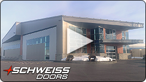 Schweiss Hydraulic Hangar doors for Lake Hood Seaplane Base