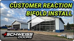 Schweiss bifold door customer is very excited about his new door!
