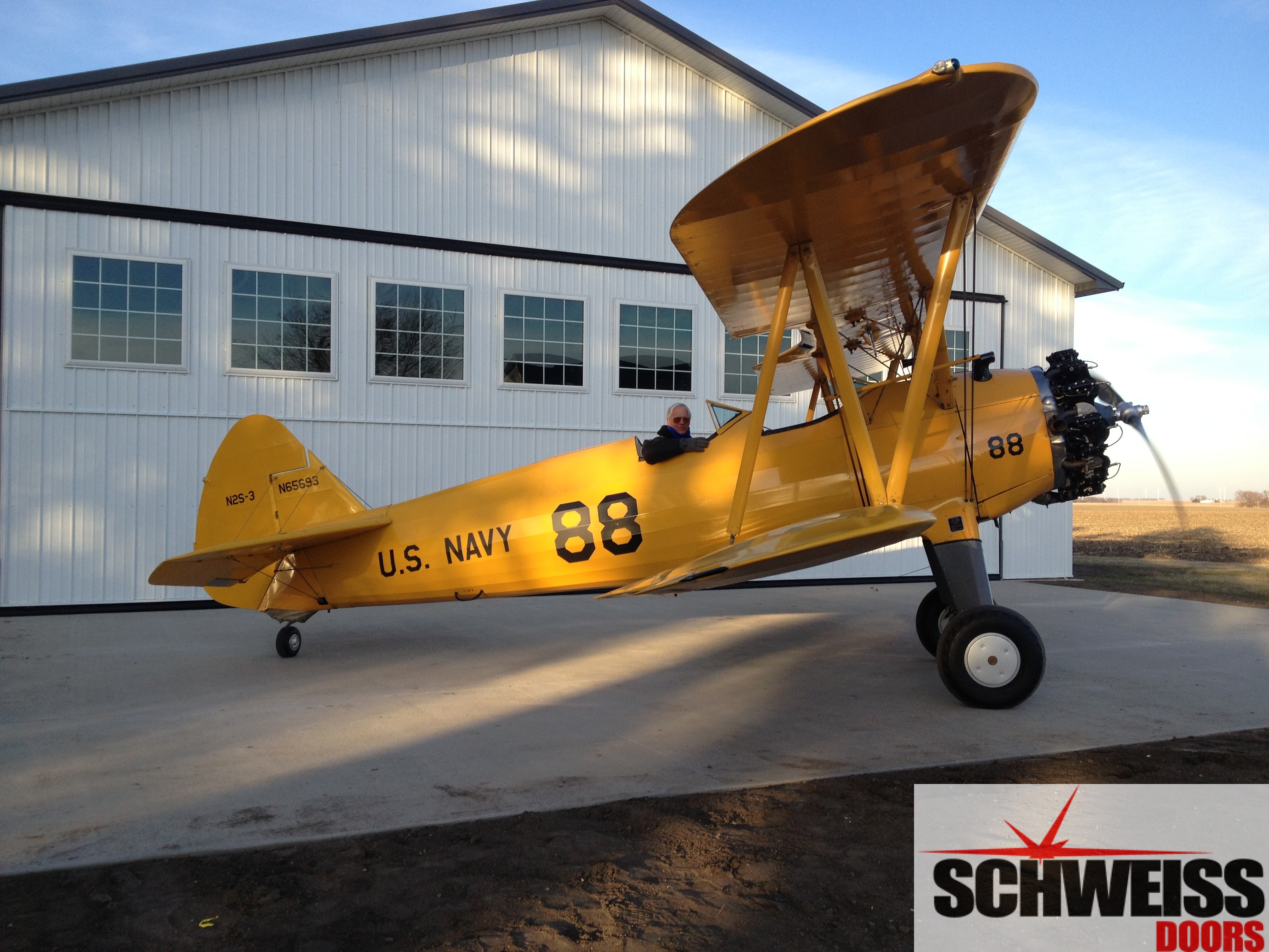 Rural custom window hangar door