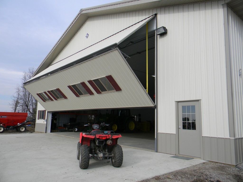 Farmers and ranchers rely on Schweiss doors for machine sheds to store large machinery.