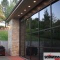 Hydraulic doors with glass for patios and garages