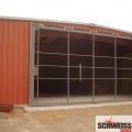 Hydraulic doors for ag, marina and storage sheds