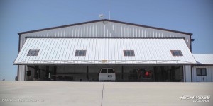 Wind-loaded Schweiss Hydraulic Hangar Doors in Kansas