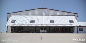 Wind-loaded Schweiss Hydraulic Hangar Doors in Kansas