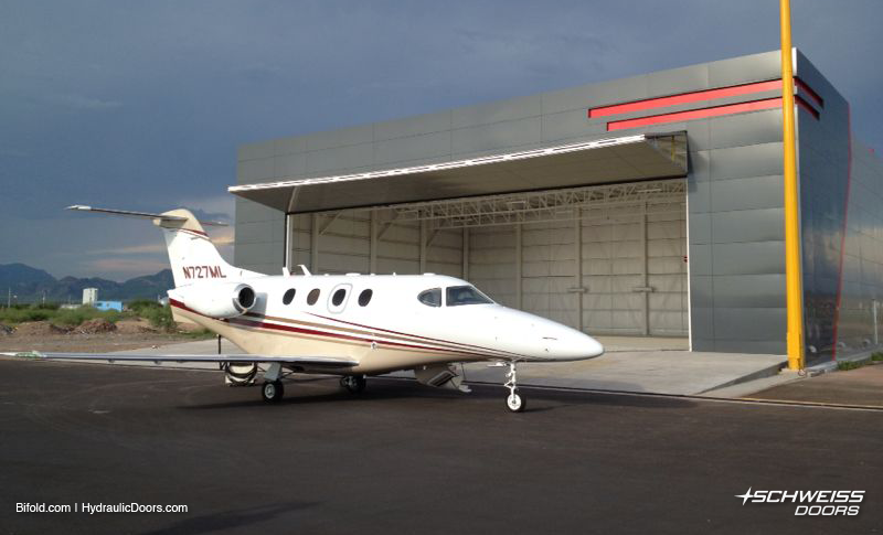 Schweiss Hangar Doors installed for Hawker Beech Craft